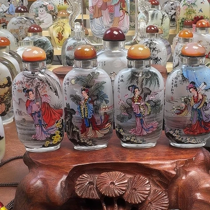 七***峰鼻烟壶内画手工绘制包邮