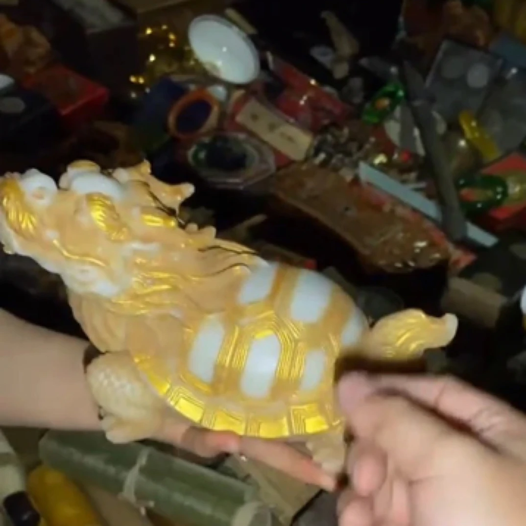 【闪购商品】精美雕刻白龙龟複古風大摆件精美