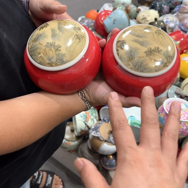 瑕疵福利品陶瓷茶叶罐介意勿拍