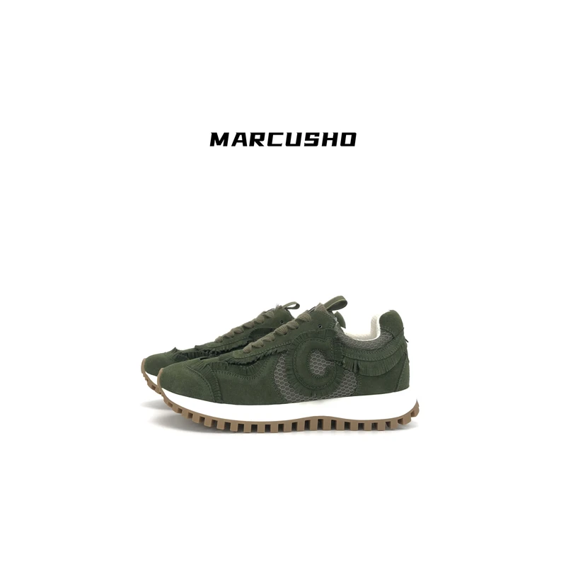 MARCUSHO复古阿甘鞋女流苏秋冬潮款厚度休闲运动鞋D1154