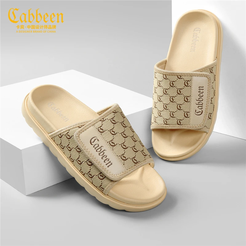 卡宾男款室内外鞋子男士夏季户外穿运动凉拖洞洞一字拖沙滩鞋拖鞋