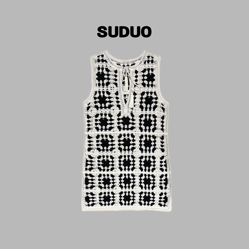 「SUDUO」朵朵2025春夏新款镂空衣裙S250119