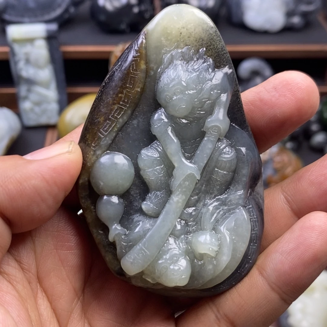 和田玉未镶嵌挂件