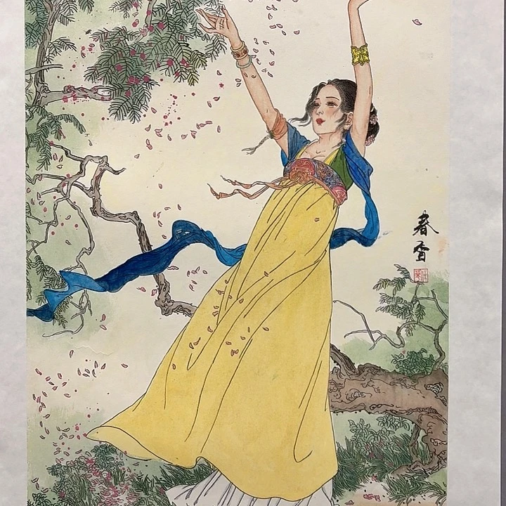 国画亲笔手绘放心去藏