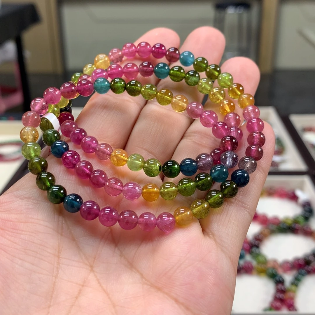 未镶嵌手链碧玺5.9左右