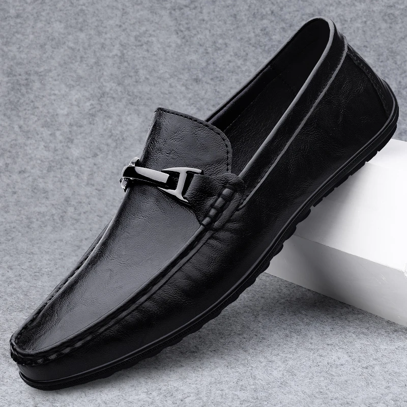 豆豆鞋男款春季韩版潮流时尚百搭休闲皮鞋软底透气英伦商务正装鞋