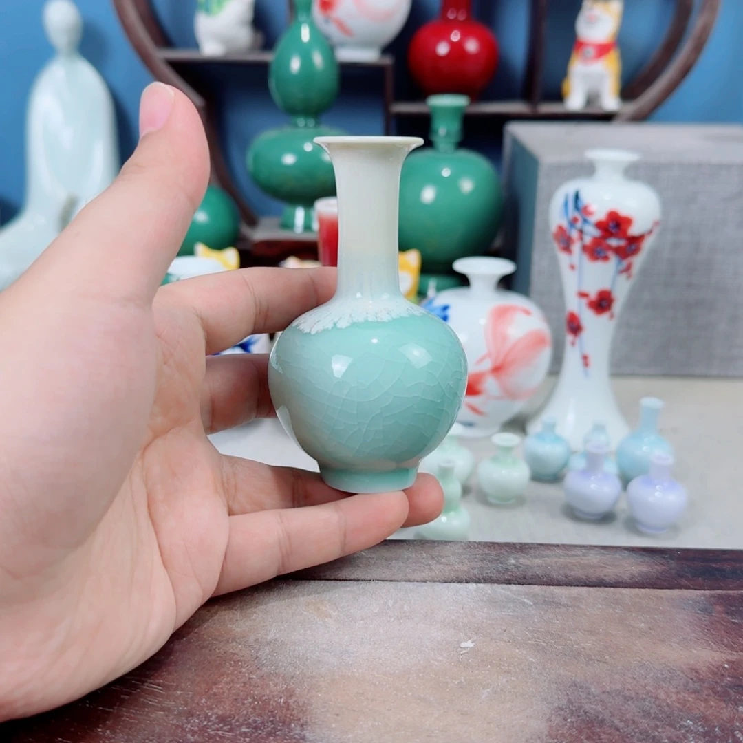 陶瓷手工小花器摆件