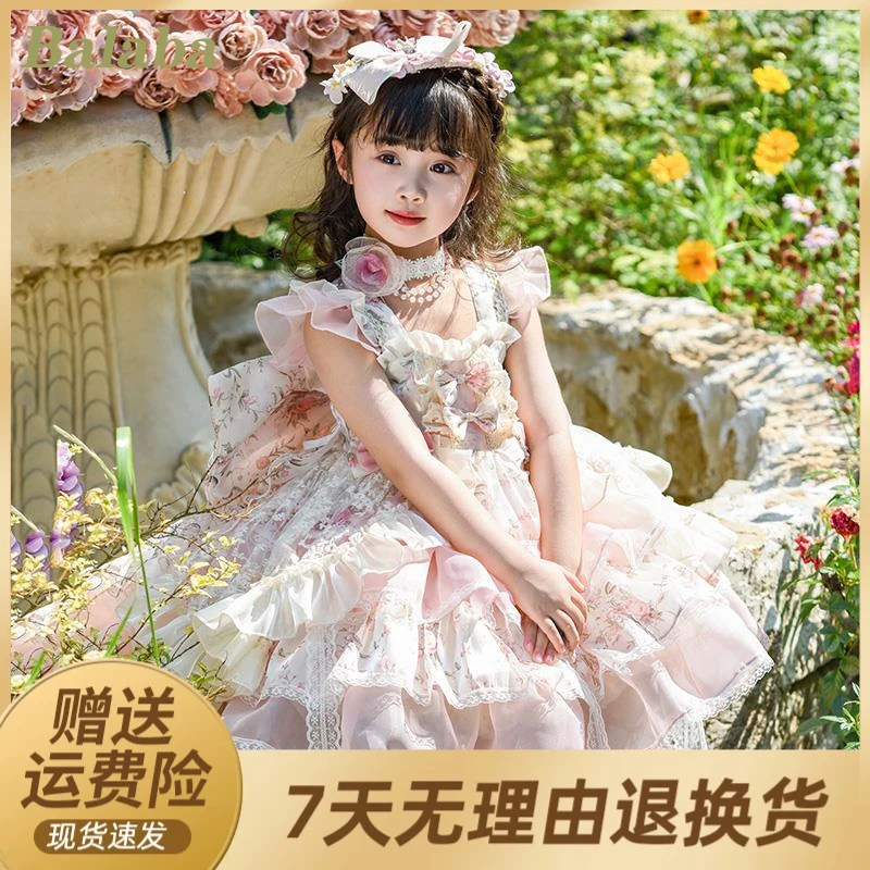 女童连衣裙夏装2025新款洋气儿童洛丽塔公主裙女宝宝