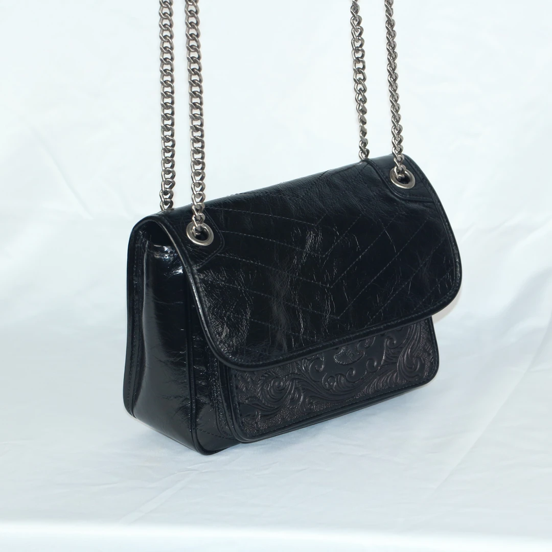 【祥云链条包】手工工艺祥云皮雕包时尚单肩斜挎腋下包JF