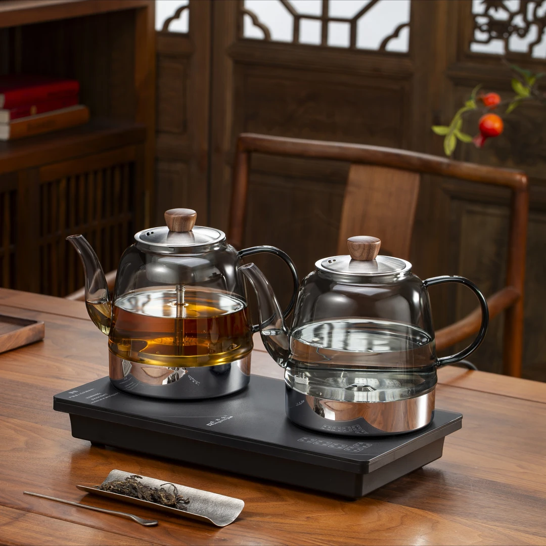 烟灰玻璃壶烧水煮茶一体机自动上水智能恒温上水烧水一键全自动
