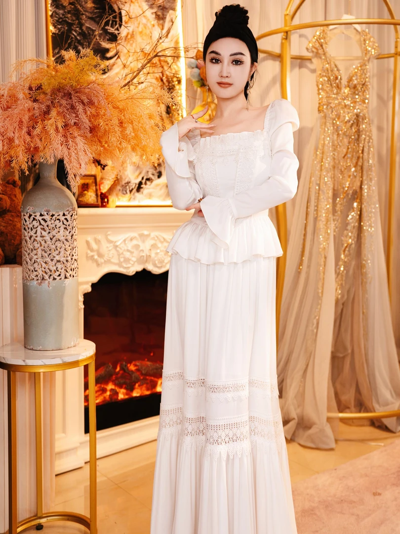 【星姐推荐】星原创高级定制【月光之梦】设计师轻奢名媛度假风连衣裙