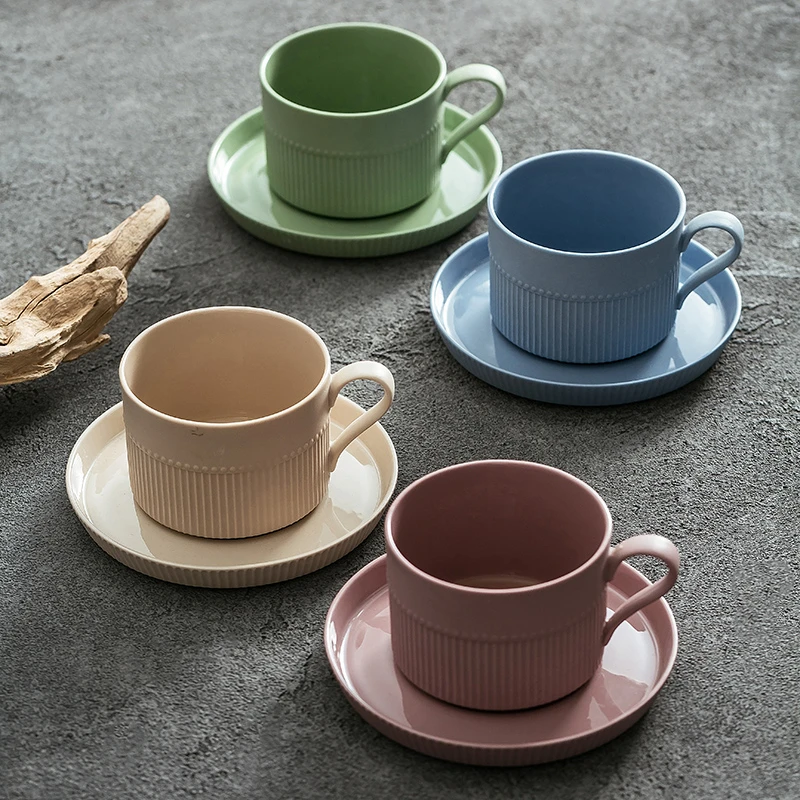 食品级高颜值陶瓷小马克杯绝美釉下彩便携轻奢特别好看的小咖啡杯