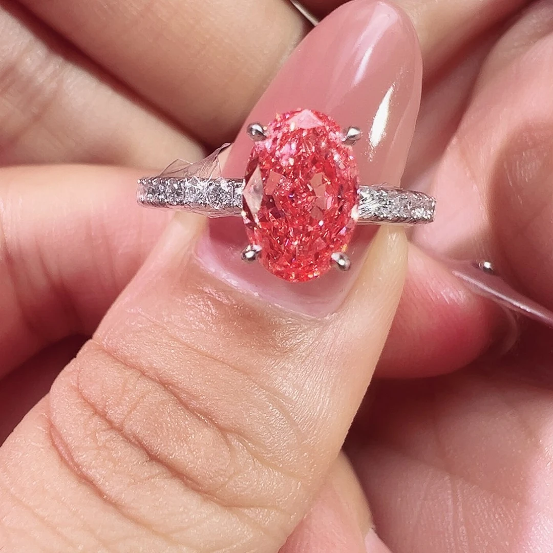 实验室培育钻石18K金镶嵌