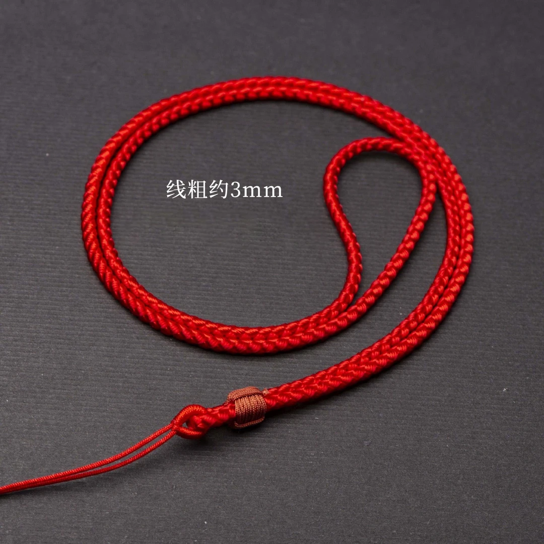高档手工编织挂绳项链高档男女款平安扣手编项链挂绳