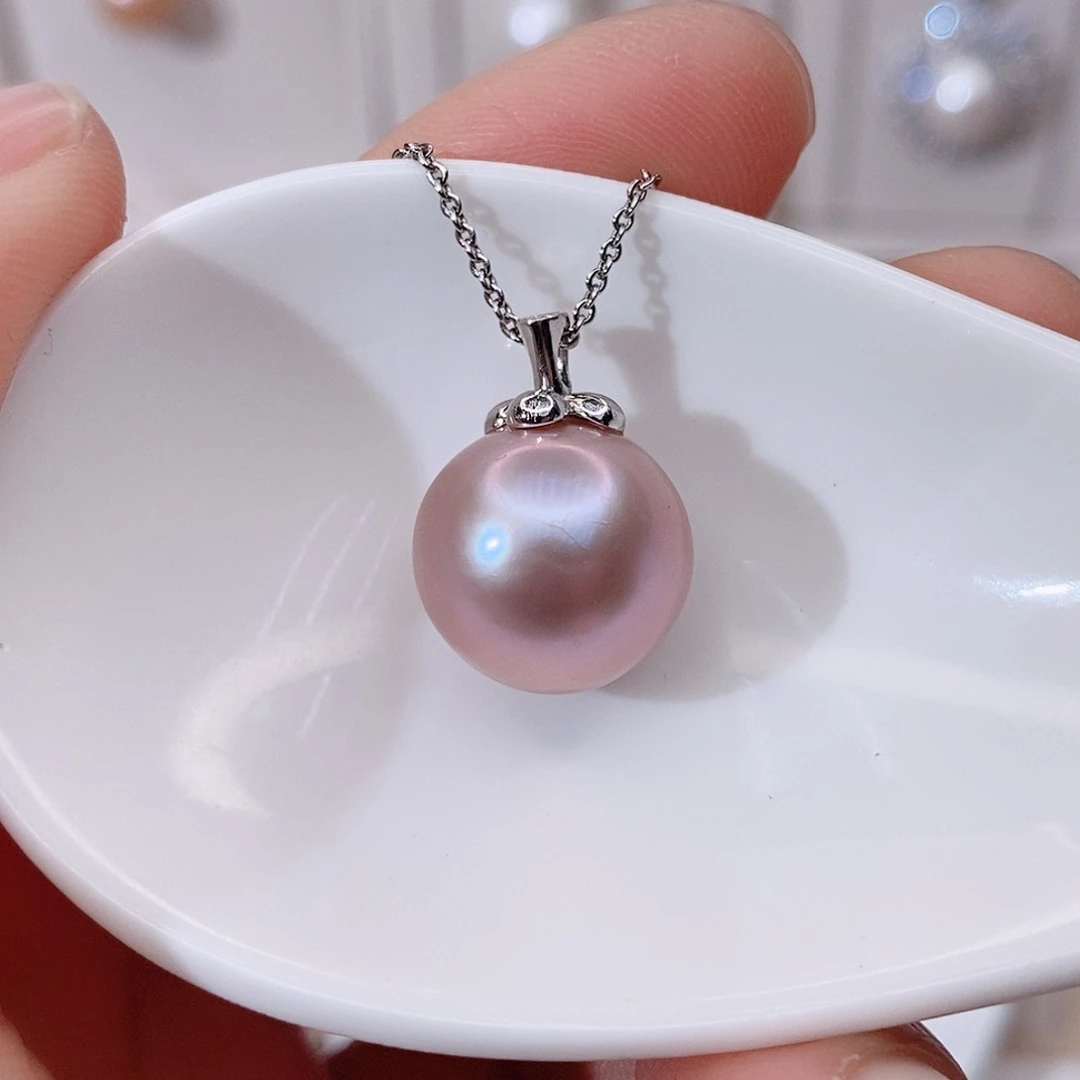颈饰银S925镶嵌淡水珍珠