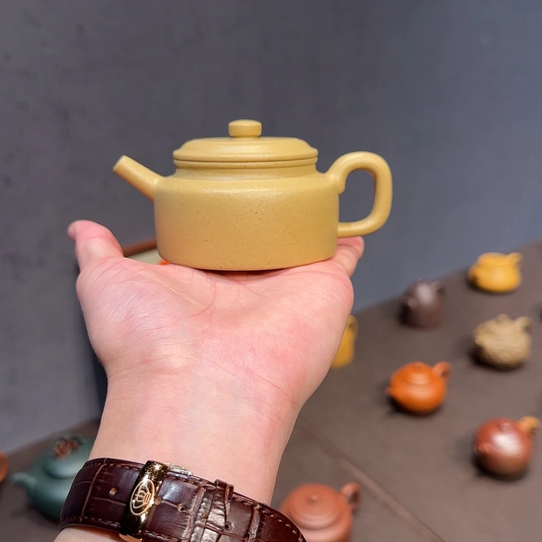 为***道紫砂茶壶格物德钟 梨皮绿泥 160cc