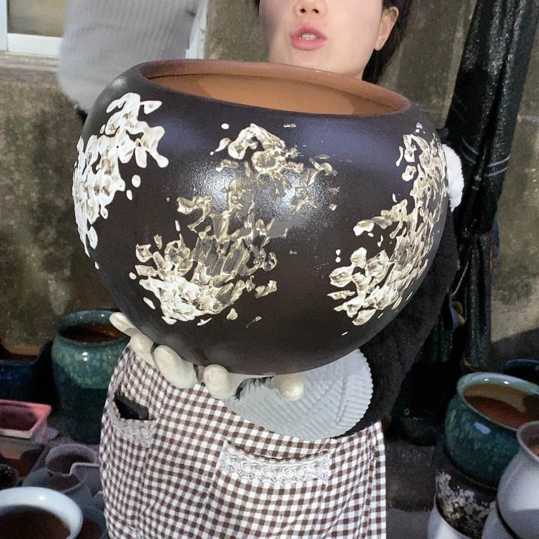 紫砂花盆正品口22高24