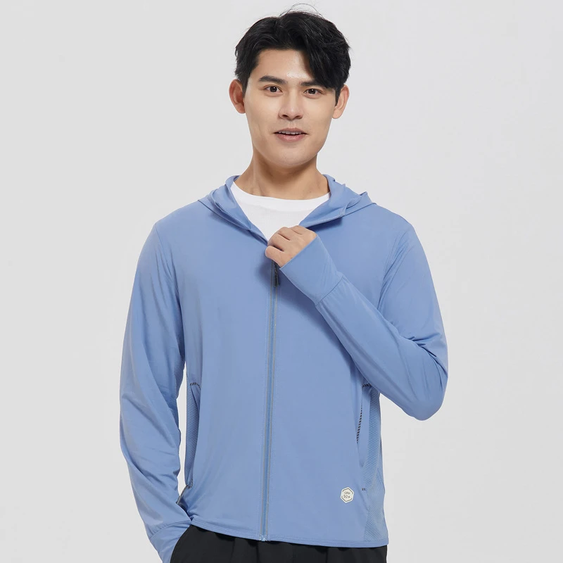 夏季冰丝防晒外套防紫外线轻薄透气皮肤衣户外运动休闲男款