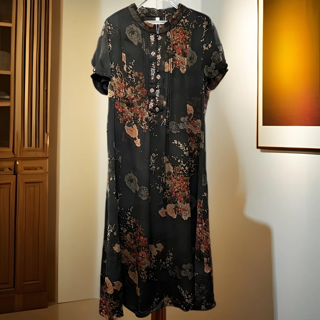 1221【木兮兮专属】2025年夏季新款气质修身显瘦时尚中长款连衣裙