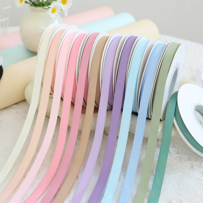 1.0cm/2.5cm削光双面涤纶丝带花束绸带花束包装缎带彩带花店资材