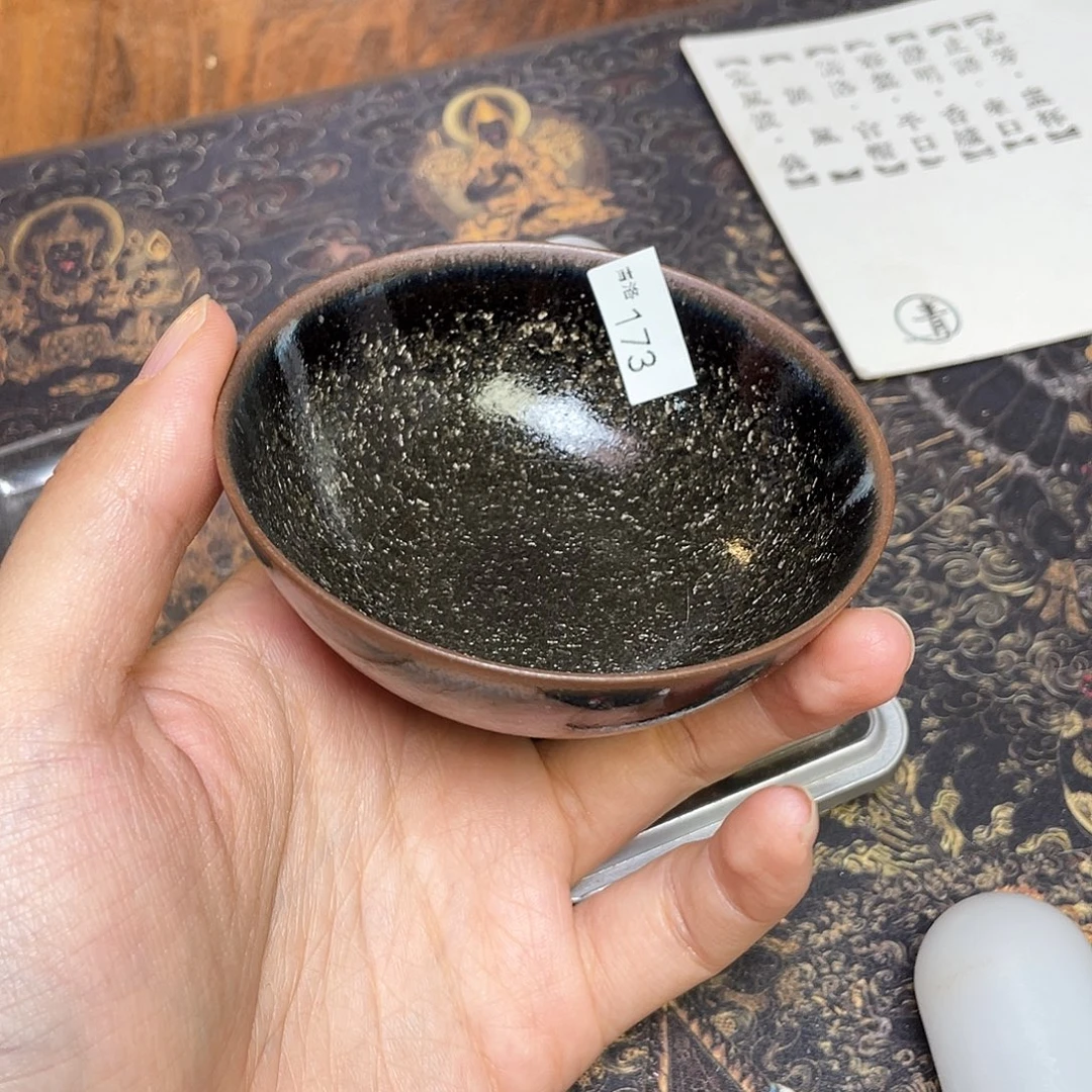 茶盏173 福临号建盏柴烧薄胎微瑕
