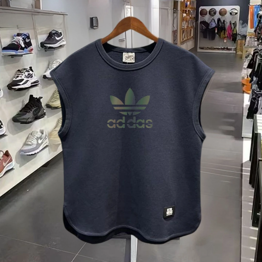 品质背心夏季潮牌时尚运动棉重磅大码宽松无袖坎肩背心上衣