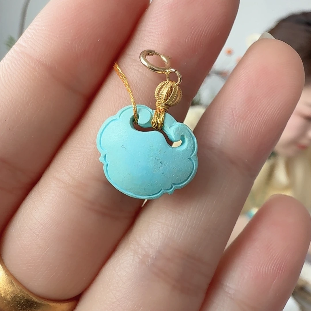 绿松石18K金镶嵌珠宝奇石