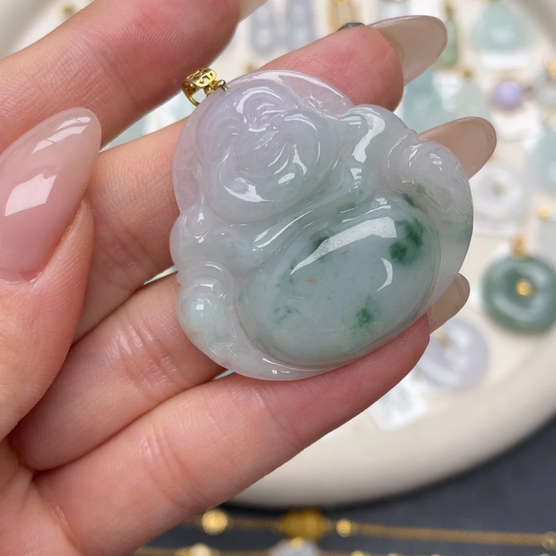 翡翠银S925镶嵌吊坠(不含链)