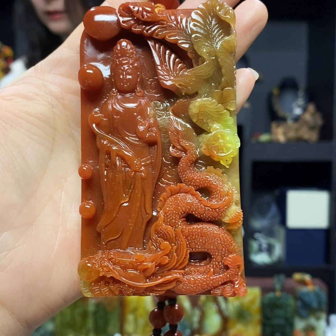 未镶嵌岫玉挂件吊坠