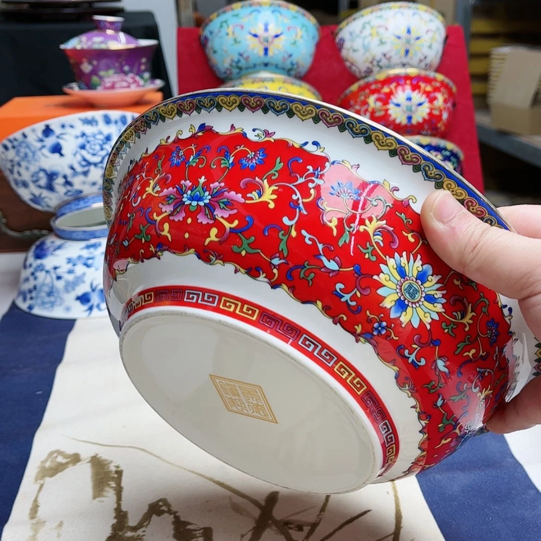 【闪购商品】珐琅茉*花9英寸2红。。。。。