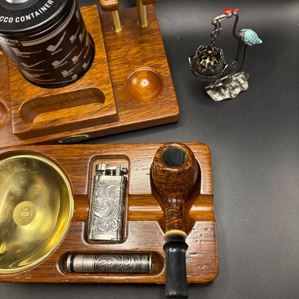 杰弗森手工3毫米石楠木烟斗，斗口20斗深38.8斗长122