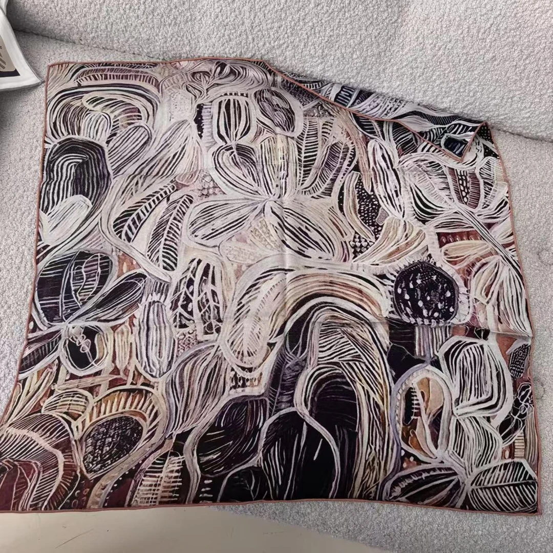 「摩洛哥之梦」 70cm意罗绸23姆米双面桑蚕丝真丝方巾时尚百搭