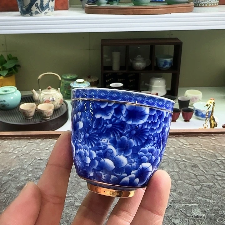 青花瓷器旅行茶具茶叶罐玻璃杯个人杯