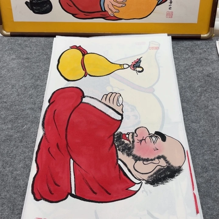 国画手绘禅意画一物一拍