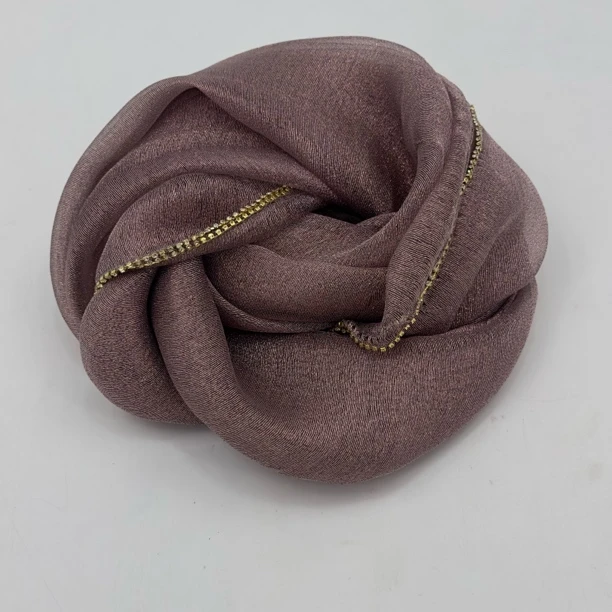 春夏婚宴喜妈妈旗袍外搭披肩长款丝巾钻石镶边围巾