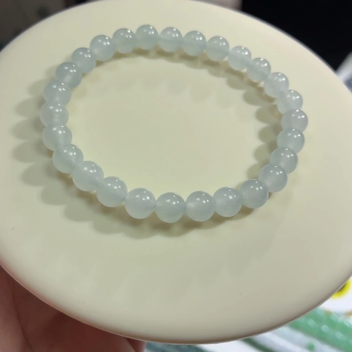 翡翠未镶嵌手链冰胶晴底卡7.1