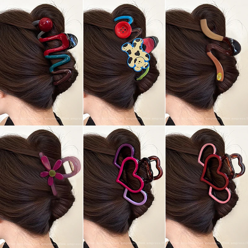 抓夹女大号发量大发卡后脑勺盘发鲨鱼夹发饰气质头发夹子头饰发夹