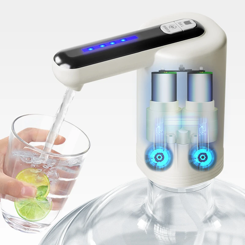 子路双泵智能一体式桶装水电动抽水器压水器手压泵矿泉水上水器