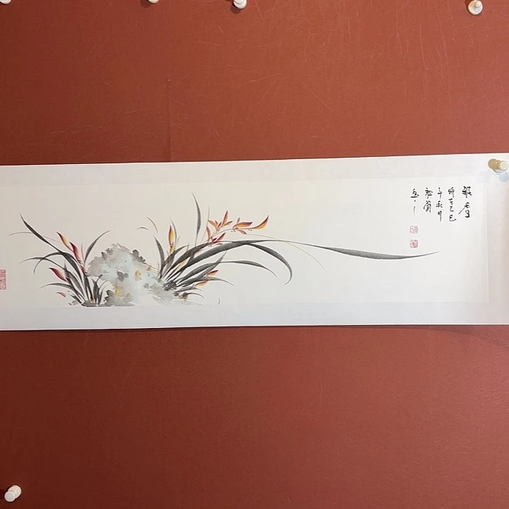 国画听兰老师花鸟