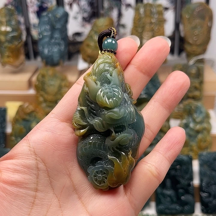 翡翠未镶嵌颈饰天然翡翠a货龙