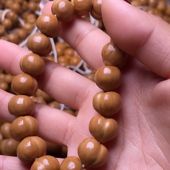 家***兴猴头核桃手串13尺寸肌理纹屁桃手串全品无暇