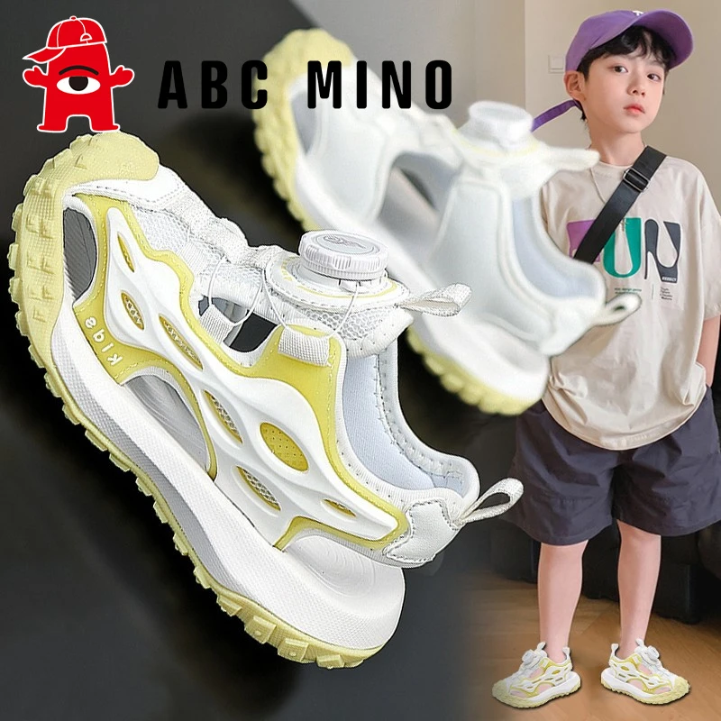 ABC MINO男童凉鞋夏季2025新款儿童包头运动沙滩鞋中大童防滑凉拖