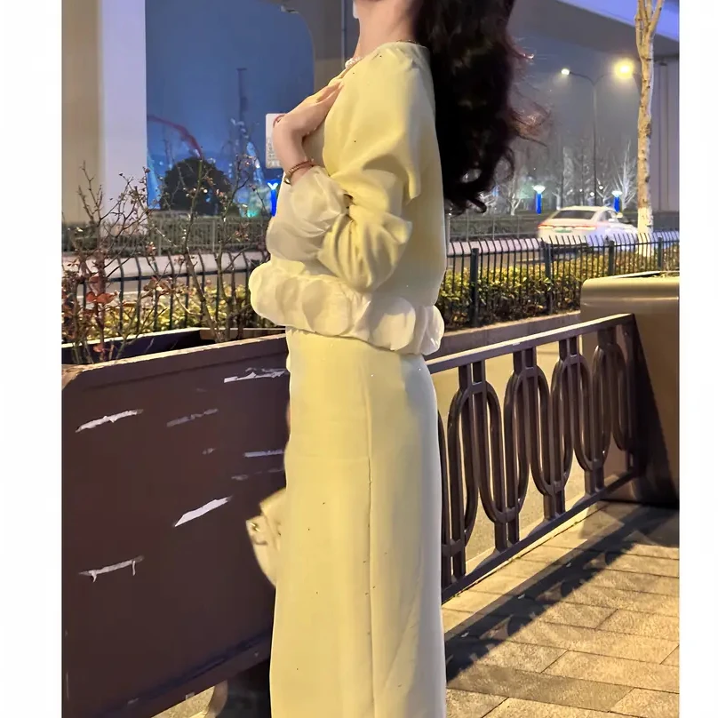 山茶步曲～原版设计春季新款气质甜美名媛小香风套装