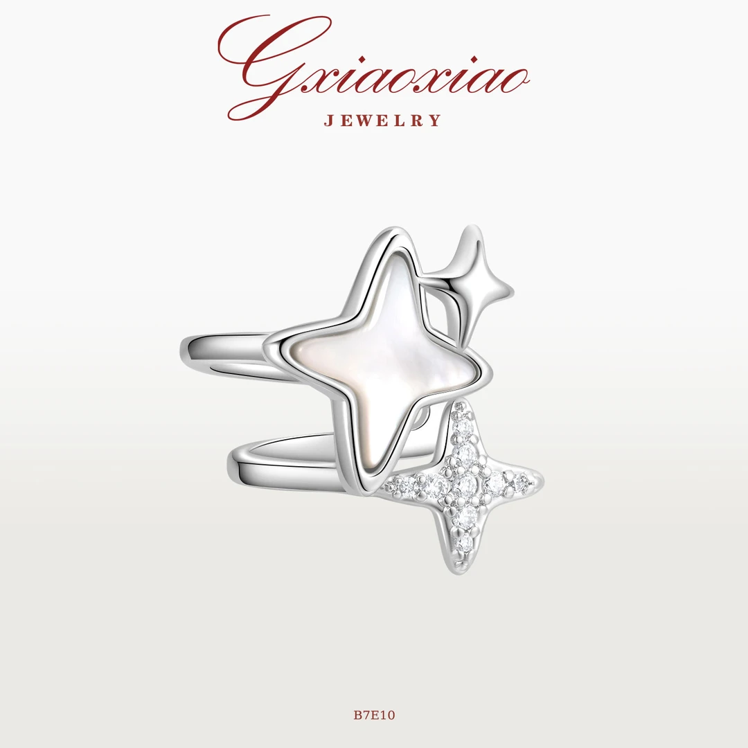 镀K金【星星相惜】无耳洞耳夹B7E10