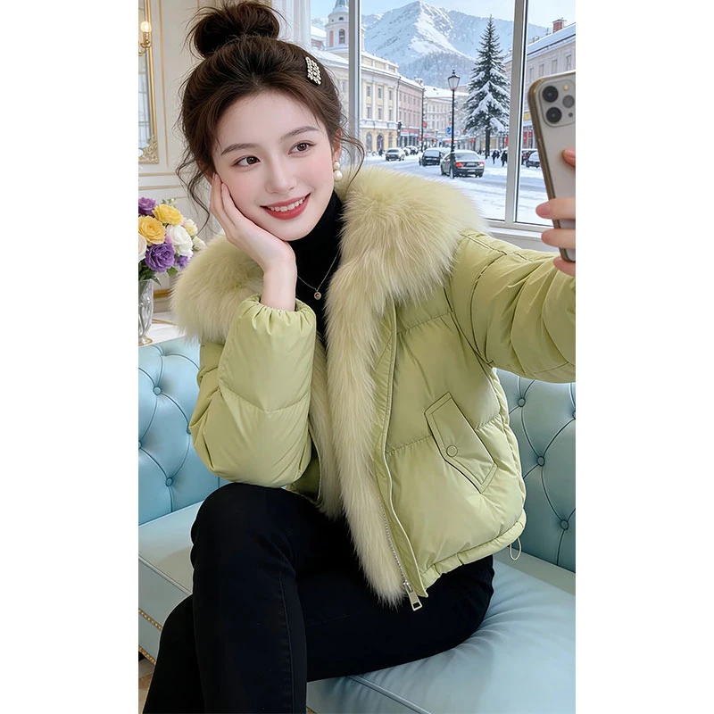 兹伊翰【暮光诗集】高级感气质毛领设计洋气棉服女2025冬季新款棉衣