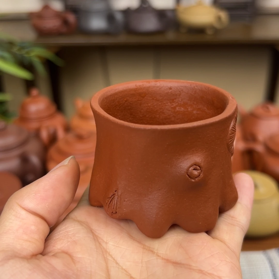 安****紫砂茶壶紫砂壶树桩红卫朱泥50cc全