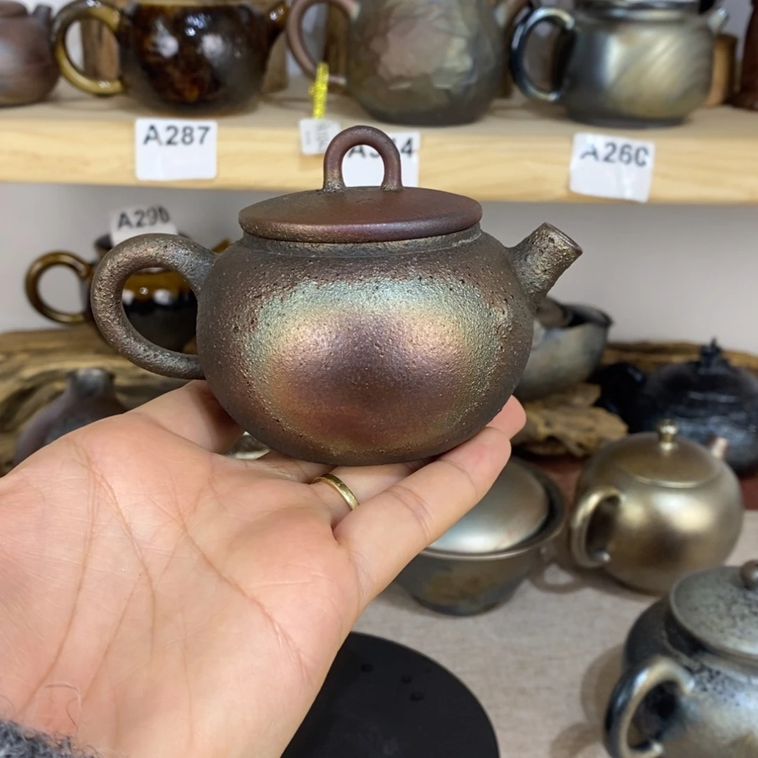 简**活建水紫陶柴烧茶壶