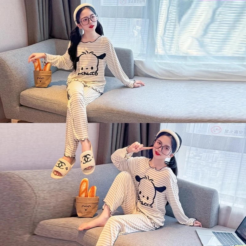 女童秋款睡衣2025春秋新款休闲帕恰狗长袖套装儿童秋季网红家居服