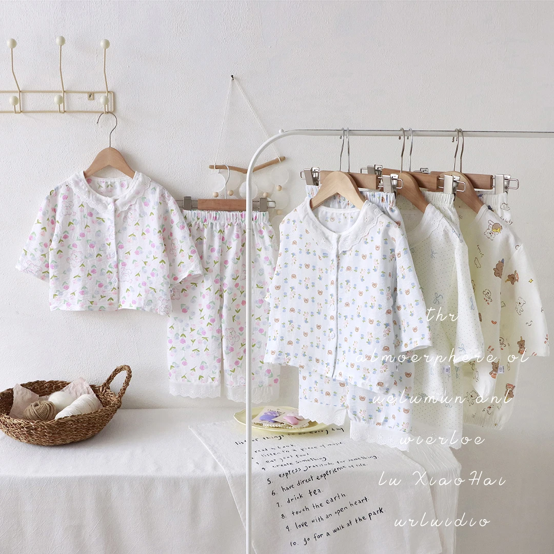 2025新款男女童家居服套装男女宝宝潮流新款居家透气