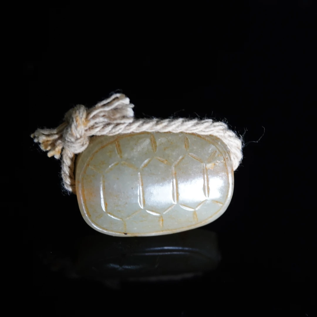 清代和田玉龟甲纹佩/027190/收藏/传承/【友谊文物商店】